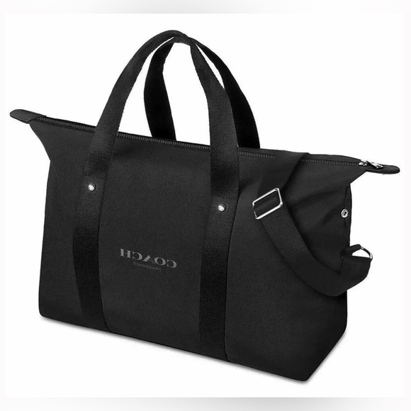 NWT Coach Fragrance Duffle black Weekender Carry-on Gym Shoulder Hand Bag - Picture 1 of 8